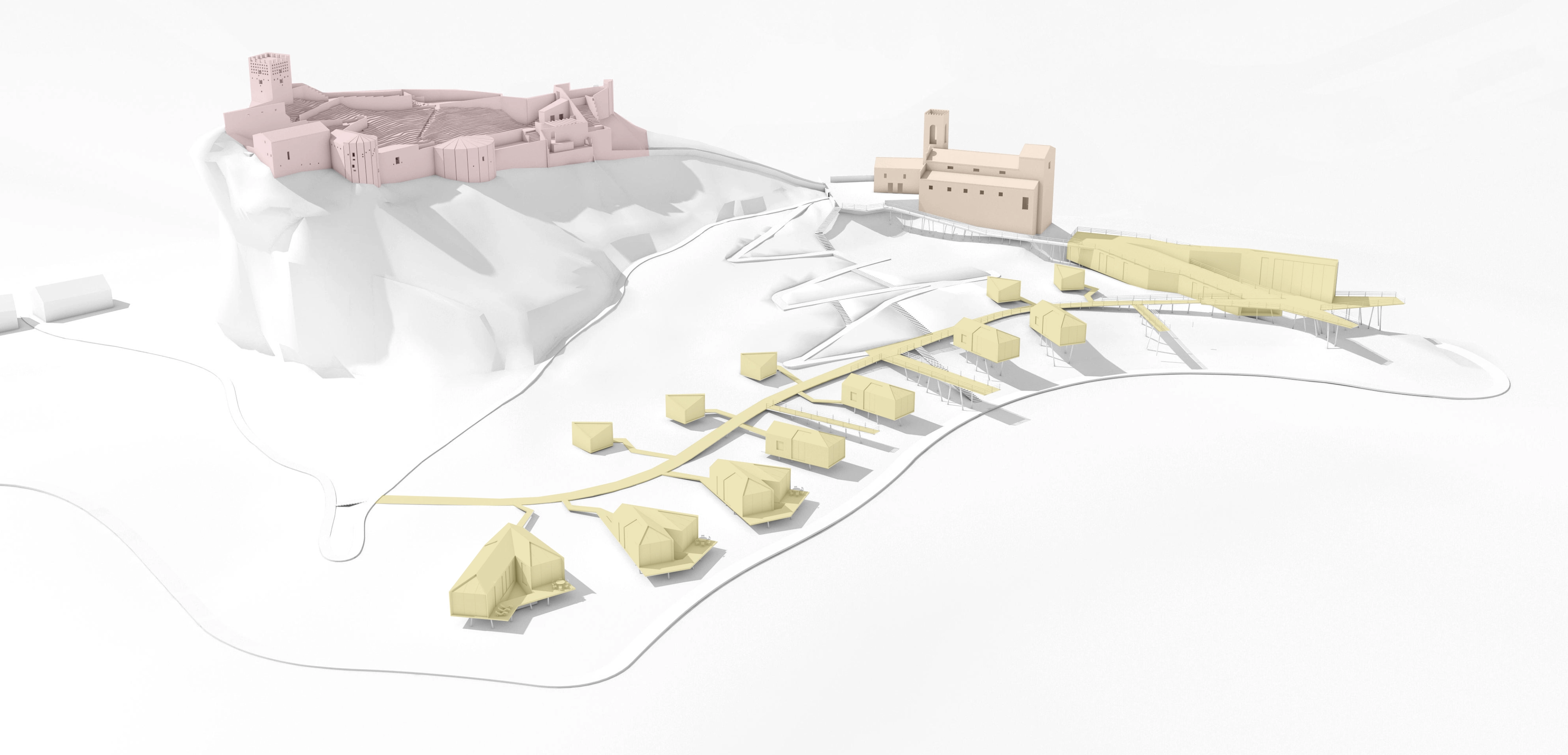 Design diagram 2 for Observatory houses, Roccascalegna, Italy.